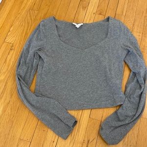 Sweetheart neckline long sleeeve - F21